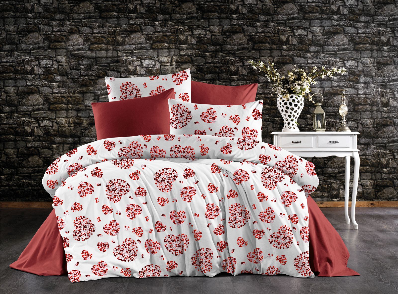 Parure housse de couette King Size – Literie confortable et résistante 220×240 cm + drap plat 240×260 cm + 2 taies 50×70 cm – Coffret cadeau élégant