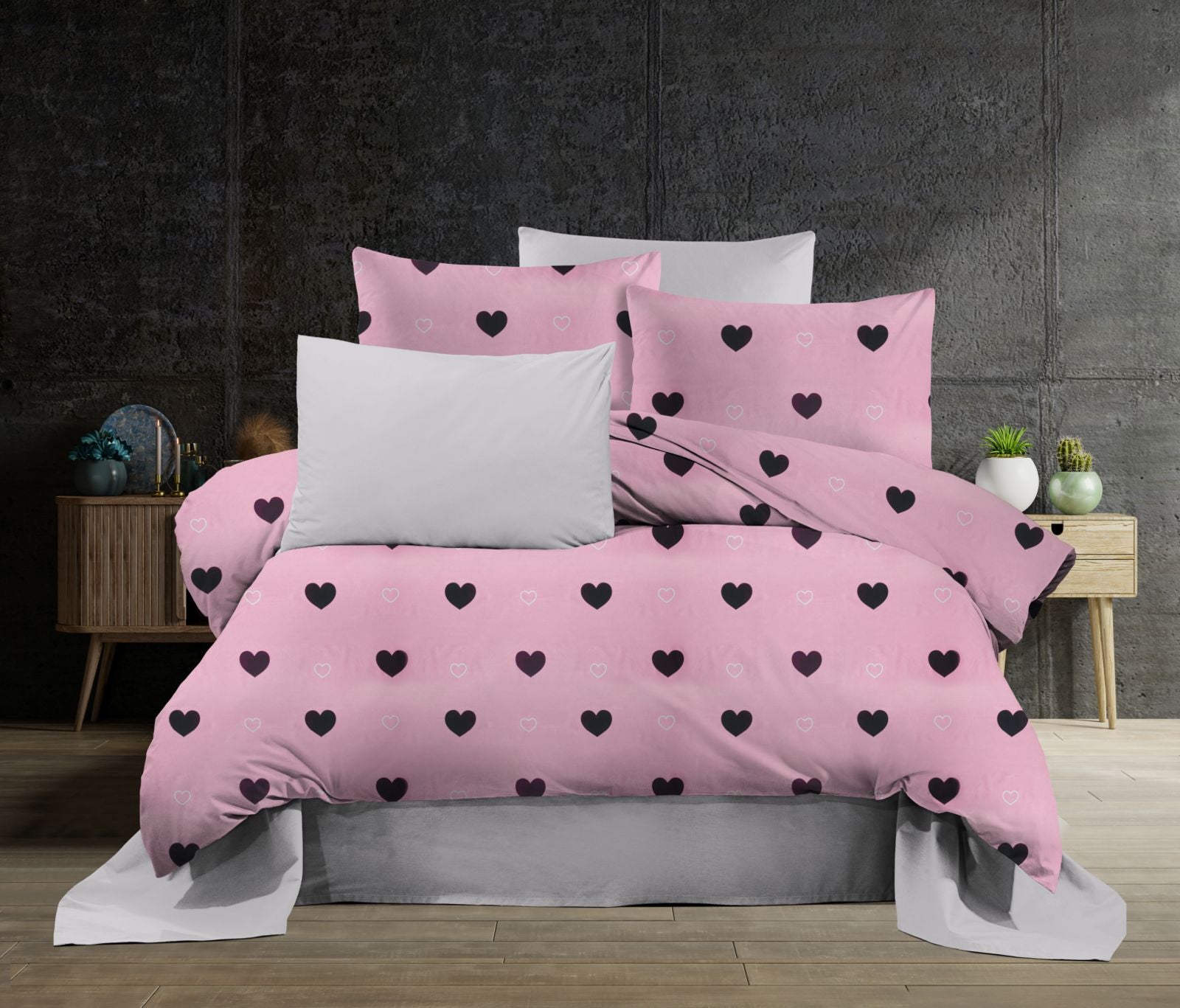 Parure housse de couette King Size – Literie confortable et résistante 220×240 cm + drap plat 240×260 cm + 2 taies 50×70 cm – Coffret cadeau élégant