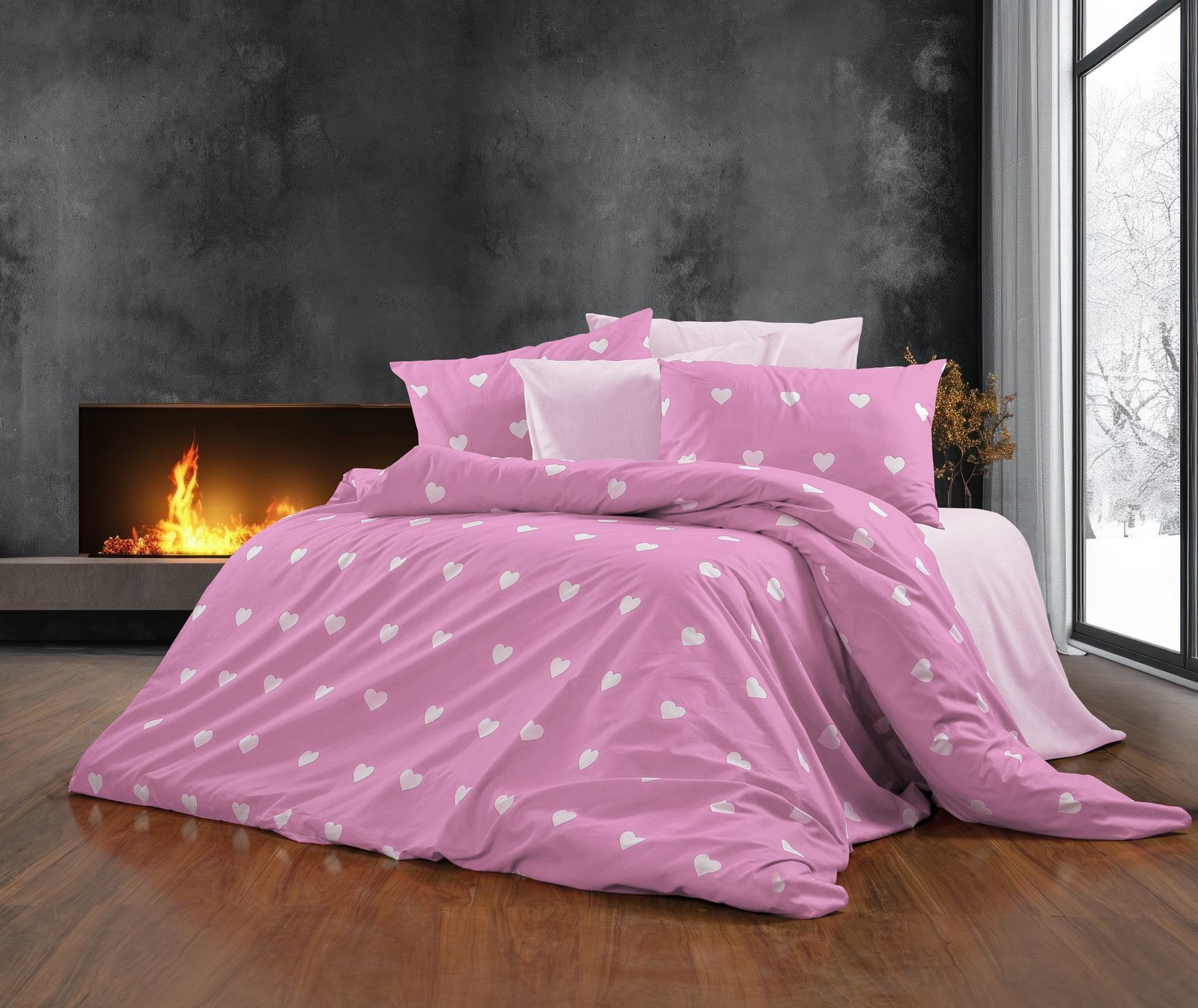 Parure housse de couette King Size – Literie confortable et résistante 220×240 cm + drap plat 240×260 cm + 2 taies 50×70 cm – Coffret cadeau élégant
