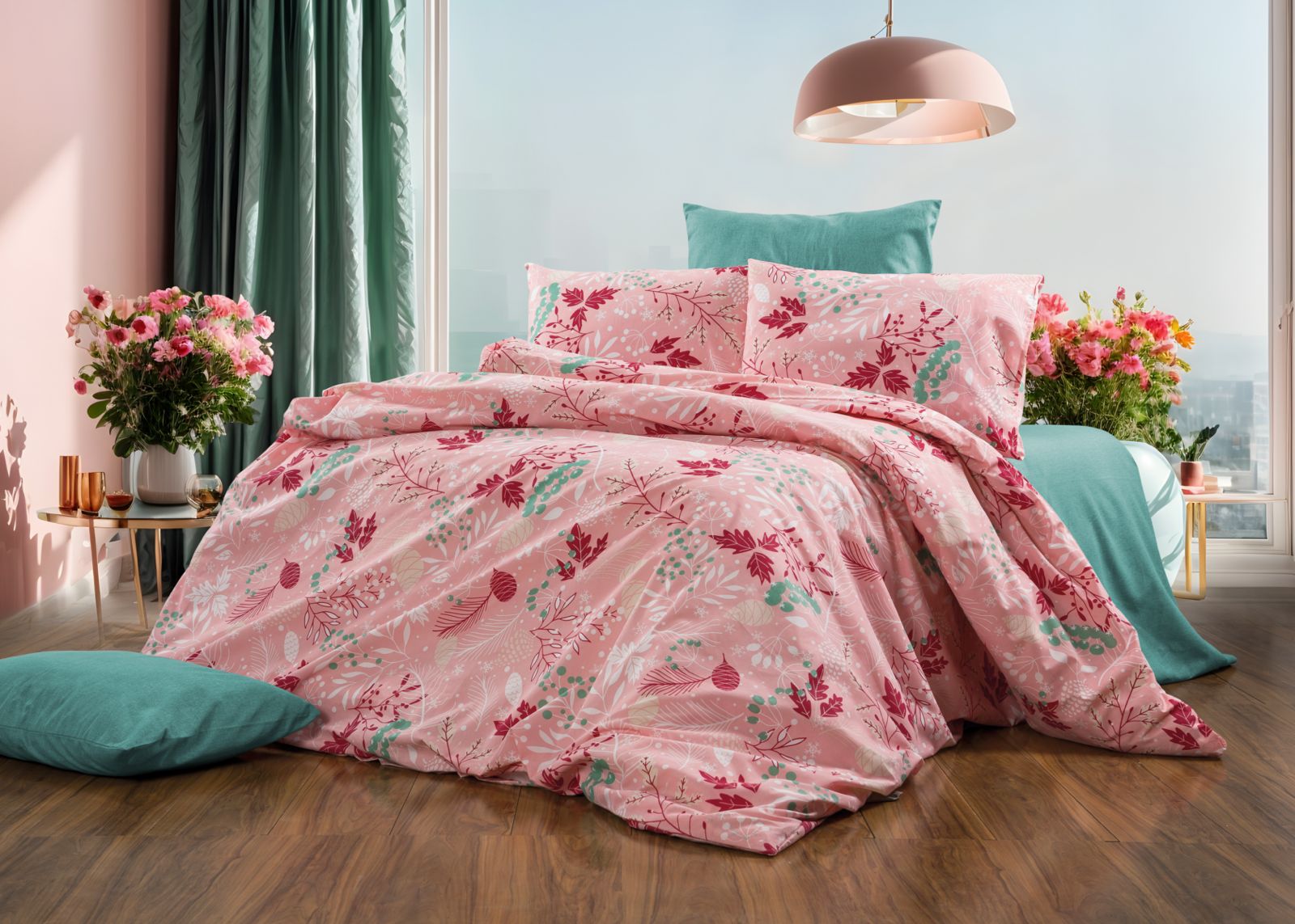Parure housse de couette King Size – Literie confortable et résistante 220×240 cm + drap plat 240×260 cm + 2 taies 50×70 cm – Coffret cadeau élégant