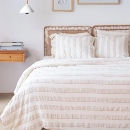 Parure de lit Royal en lin 200x220 – 40% Lin & 60% Coton – Respirante & Toutes Saisons | Maison Royale Collection