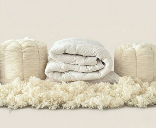 Couette 4 Saisons 140x200 en Laine Mérinos – 2 kg – 714 g/m² – 1 Personne | Maison Royale Collection