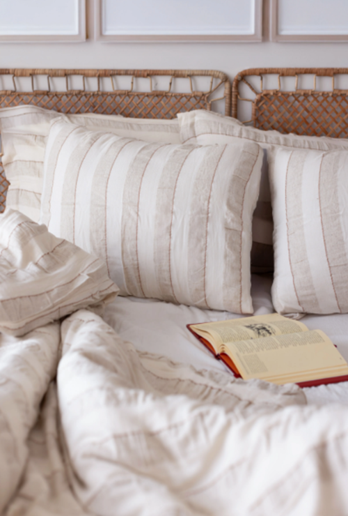 Parure de lit Royal en lin 200x220 – 40% Lin & 60% Coton – Respirante & Toutes Saisons | Maison Royale Collection