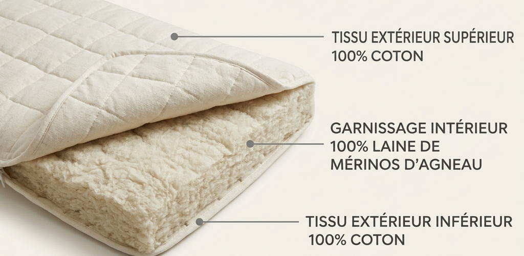 Couette Hiver en Laine Mérinos 220x240 – 5 kg – 947 g/m² | Maison Royale Collection