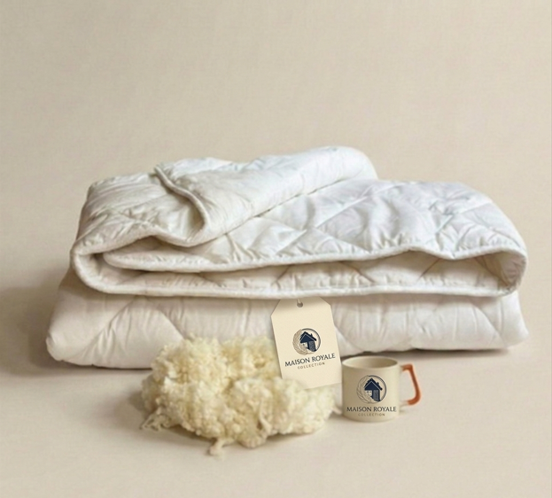 Couette 4 Saisons en Laine Mérinos 220x240 – 3.5 kg – 662 g/m²  | Maison Royale Collection
