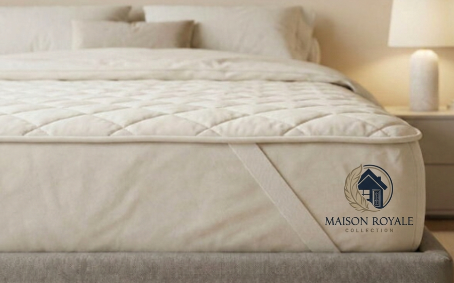 Surmatelas en Laine Mérinos 180x200 – Confort Naturel Premium | Maison Royale Collection