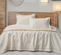 Couvre-lit 3 Pièces – Design Rayé Crème | Maison Royale Collection