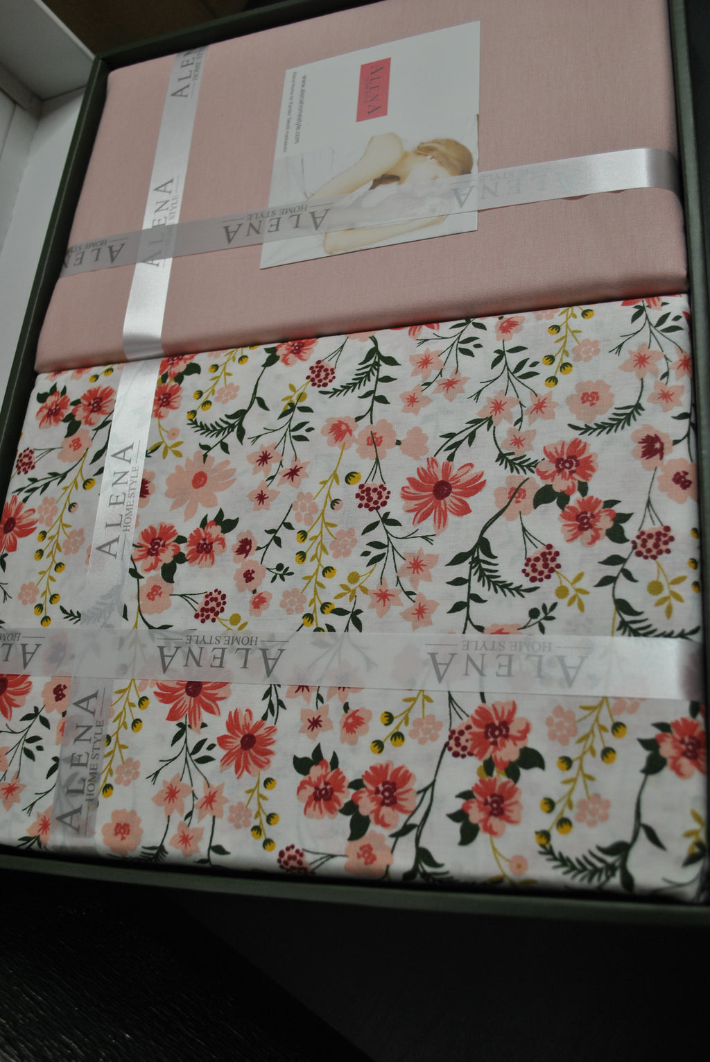 Parure housse de couette 100% coton 60 fils – Literie premium 200×220 cm + drap plat 220×240 cm + 2 taies 50×70 cm – Coffret cadeau élégant avec ruban