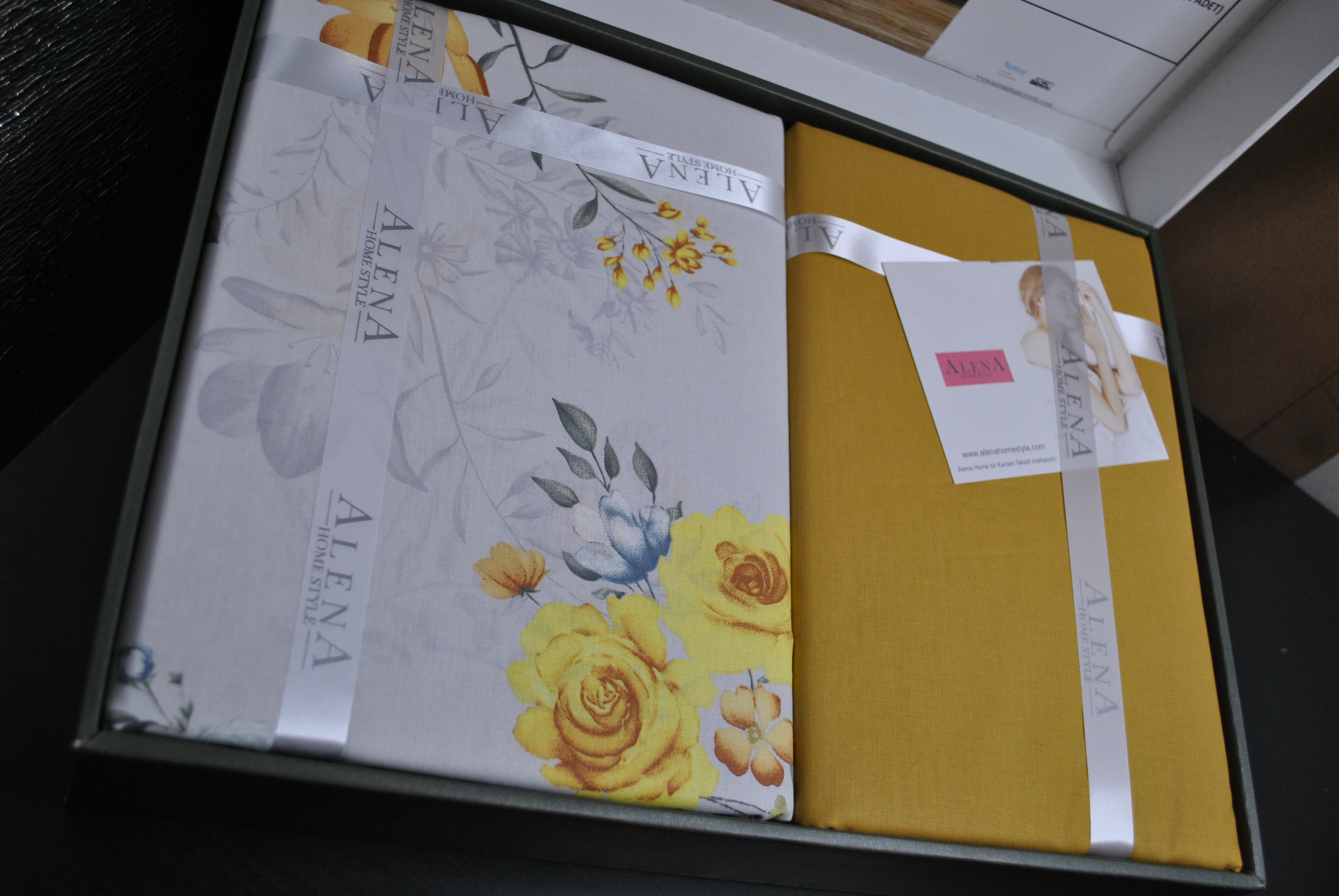 Parure housse de couette King Size 100% coton 60 fils – Literie élégante 220×240 cm + drap plat 240×260 cm + 2 taies 50×70 cm – coffret cadeau avec ruban