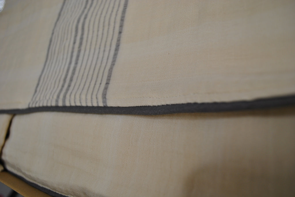 Parure de lit en mousseline de coton passepoilée – 200x220 cm