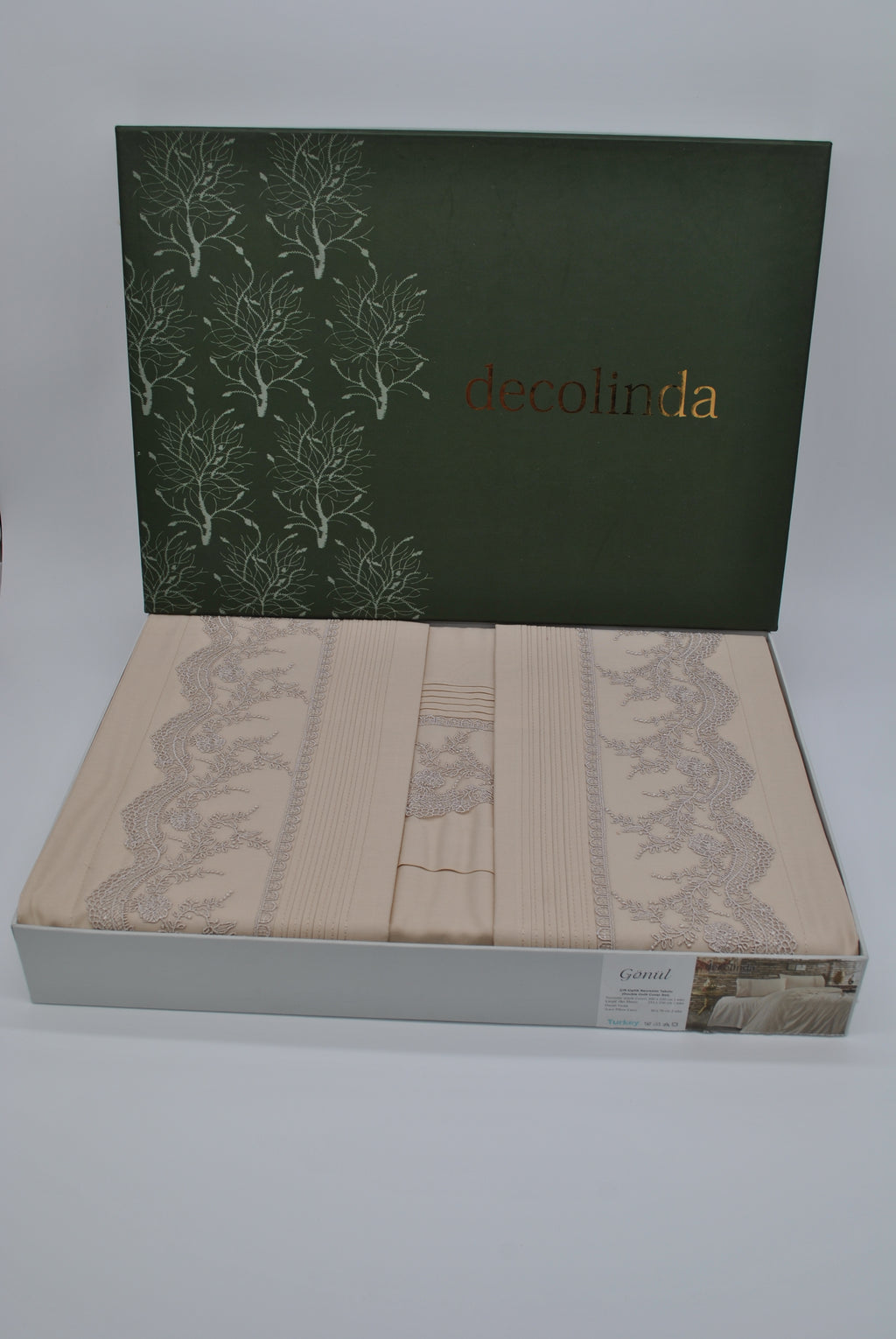 Parure de Lit Élégance Dentelle – 100% Coton – Taies d’Oreiller Dentelle | Maison Royale Collection
