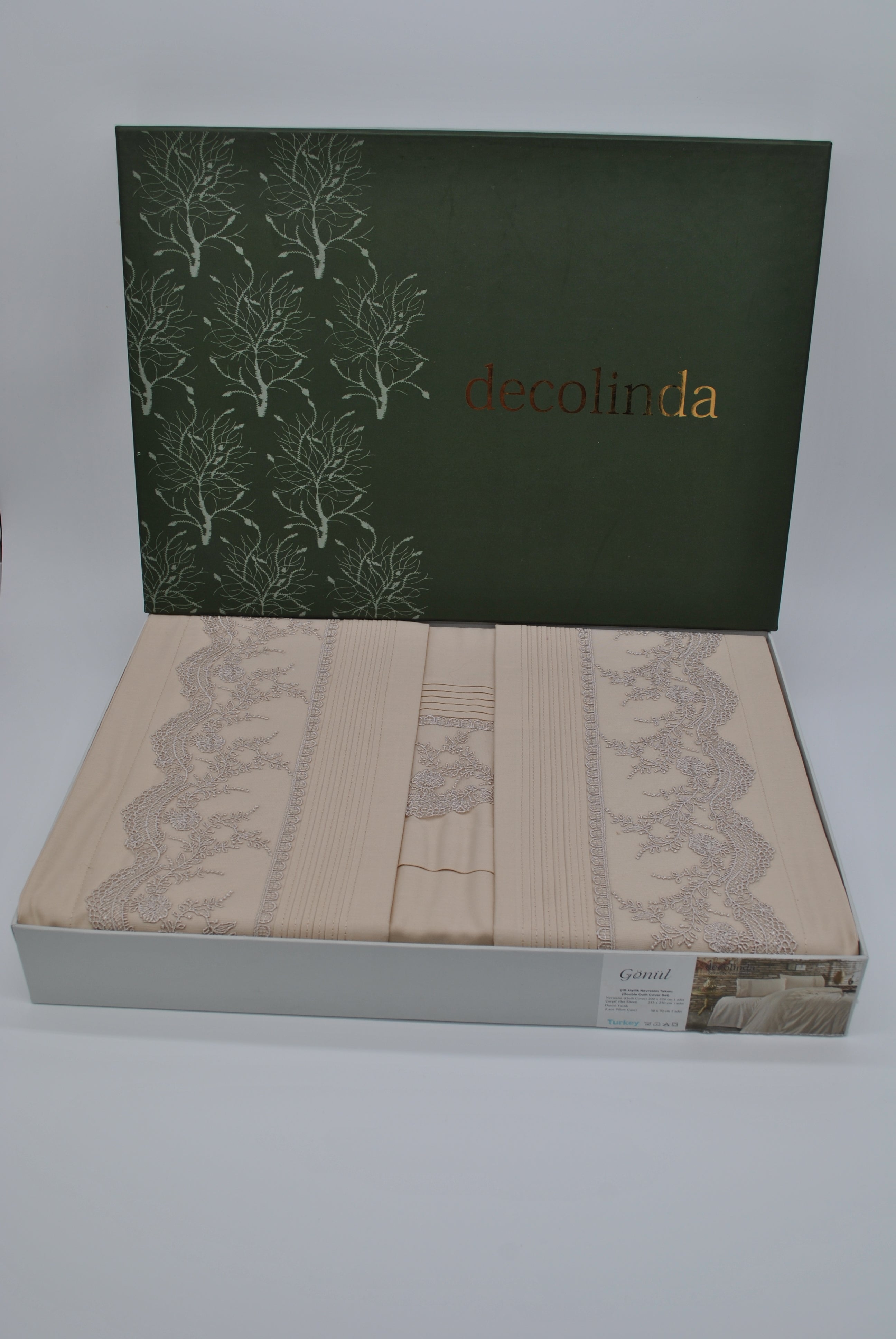 Parure de Lit Élégance Dentelle – 100% Coton – Taies d’Oreiller Dentelle | Maison Royale Collection