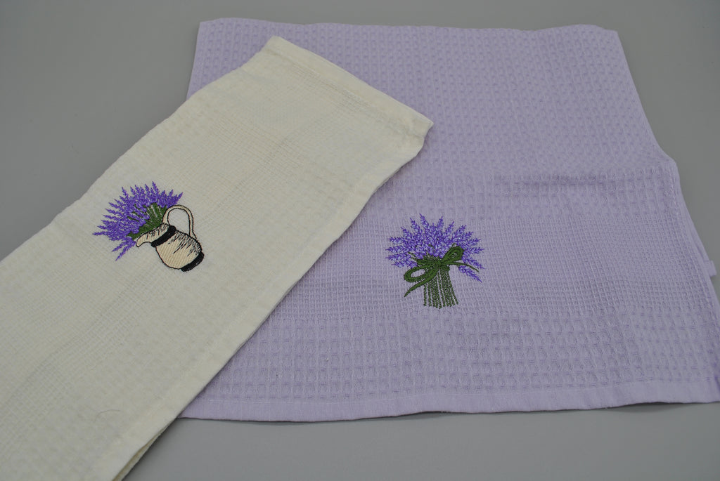 Torchons de Cuisine Brodés 40x60 cm – Lot de 3 – Élégance et Absorption au Quotidien | Maison Royale Collection