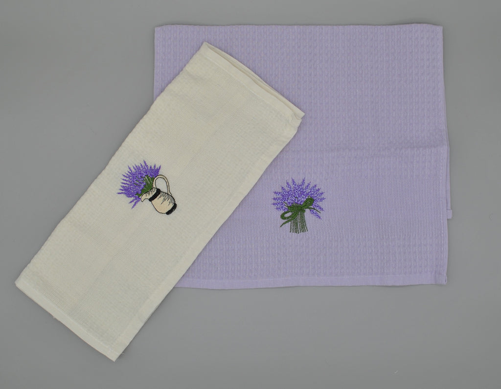 Torchons de Cuisine Brodés 40x60 cm – Lot de 3 – Élégance et Absorption au Quotidien | Maison Royale Collection