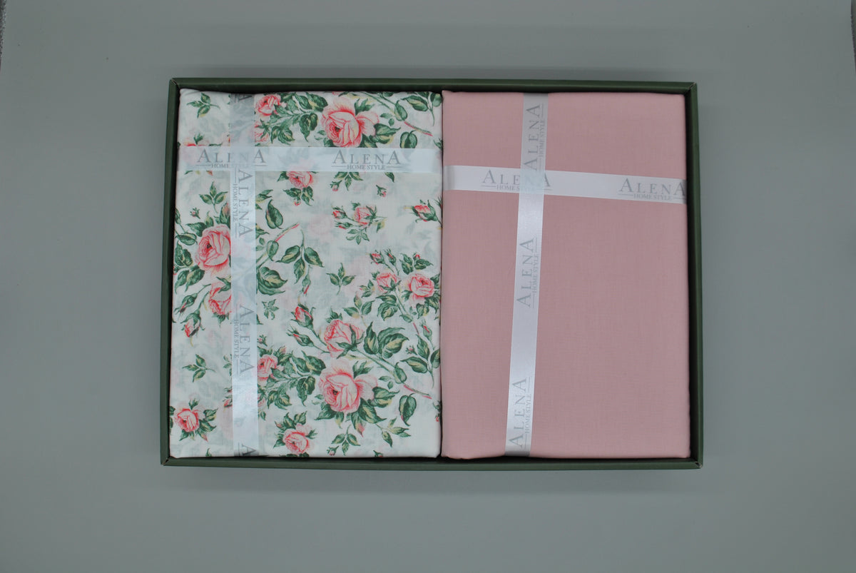 Parure housse de couette King Size 100% coton 60 fils – Literie premium 220×240 cm + drap plat 240×260 cm + 2 taies 50×70 cm – coffret cadeau avec ruban