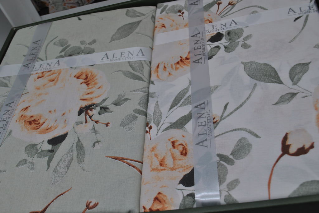 Parure housse de couette 100% coton 60 fils – Literie premium 200×220 cm + drap plat 220×240 cm + 2 taies 50×70 cm – Coffret cadeau élégant avec ruban