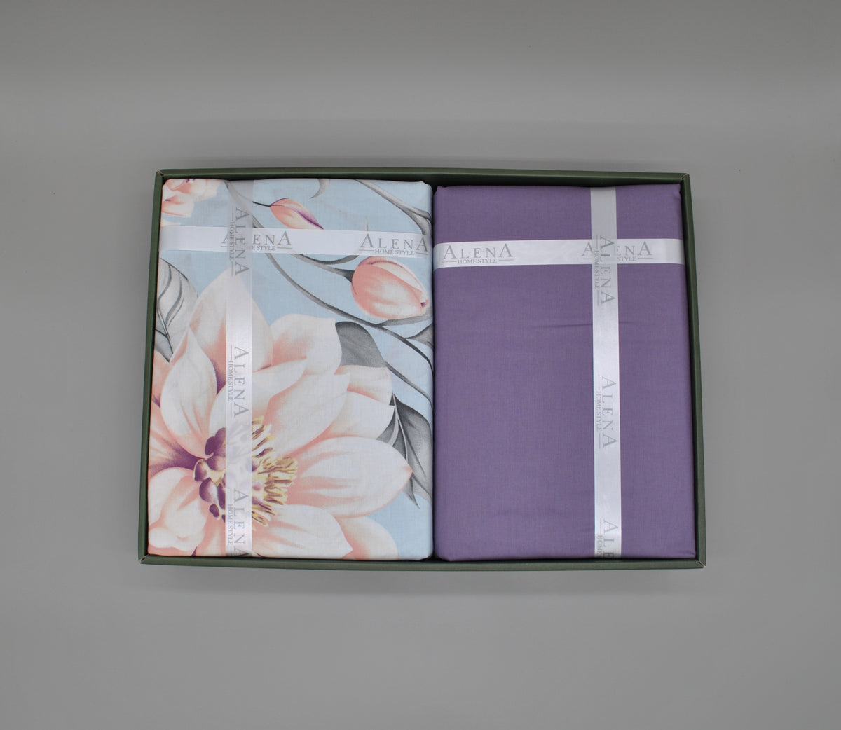Parure housse de couette King Size 100% coton 60 fils – Ensemble literie 220×240 cm + drap plat 240×260 cm + 2 taies 50×70 cm – coffret cadeau élégant avec ruban