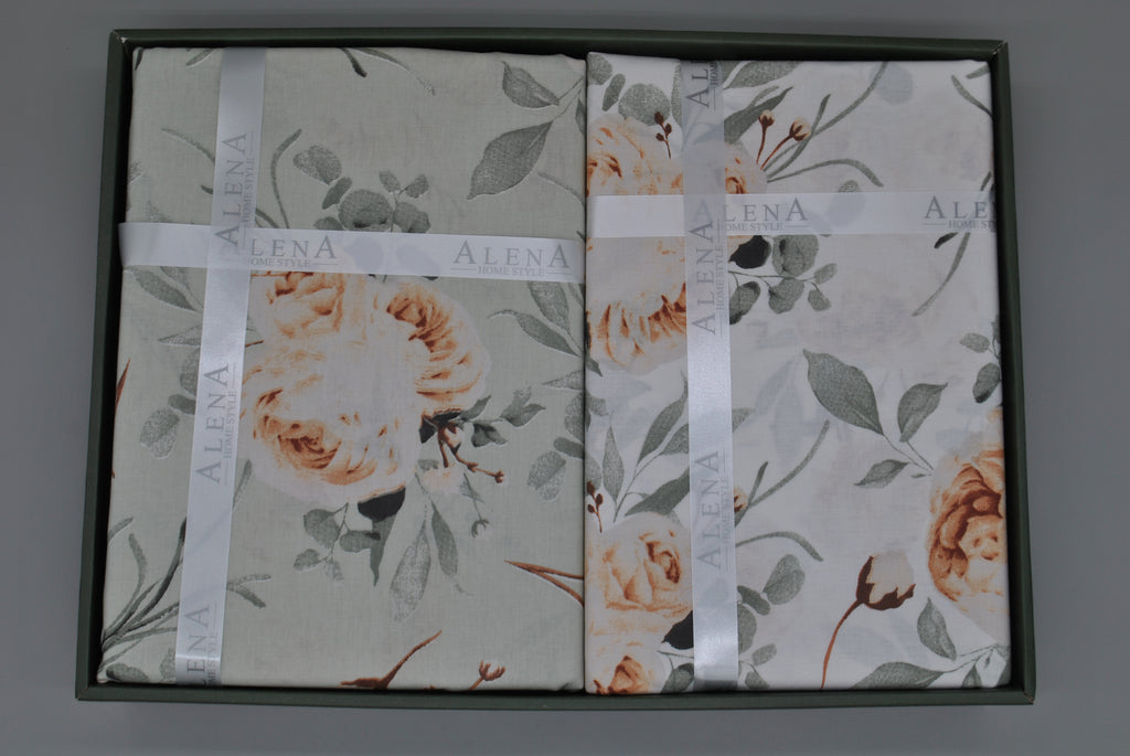 Parure housse de couette 100% coton 60 fils – Literie premium 200×220 cm + drap plat 220×240 cm + 2 taies 50×70 cm – Coffret cadeau élégant avec ruban