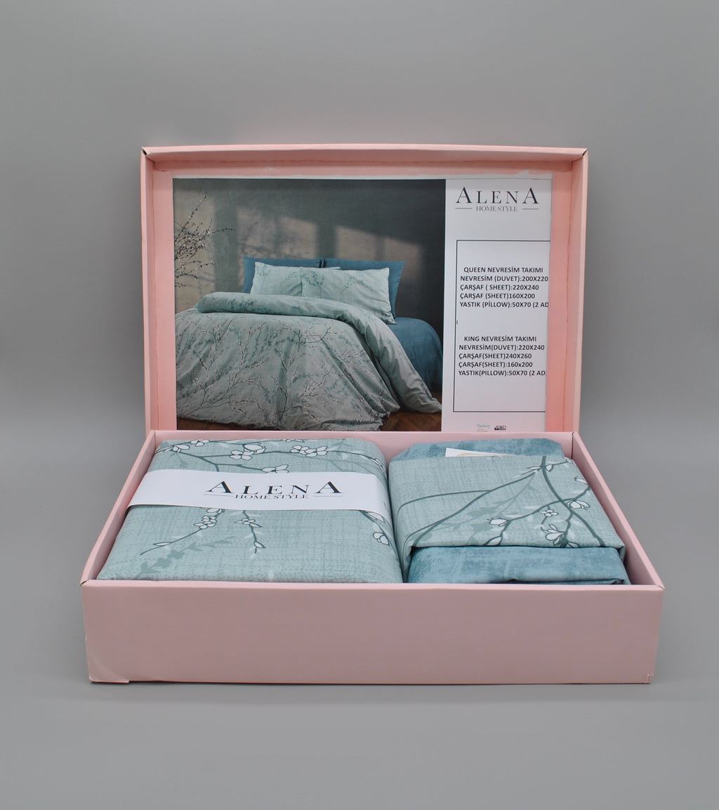 King Size Duvet Cover Set – Comfortable and Durable Bedding 220×240 cm + Flat Sheet 240×260 cm + 2 Pillowcases 50×70 cm – Elegant Gift Box