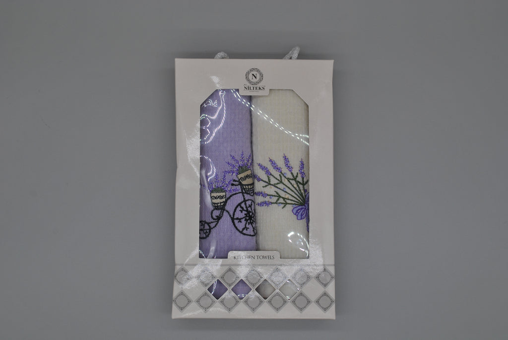 Torchons de Cuisine Brodés 40x60 cm – Lot de 2 – Élégance et Absorption au Quotidien | Maison Royale Collection