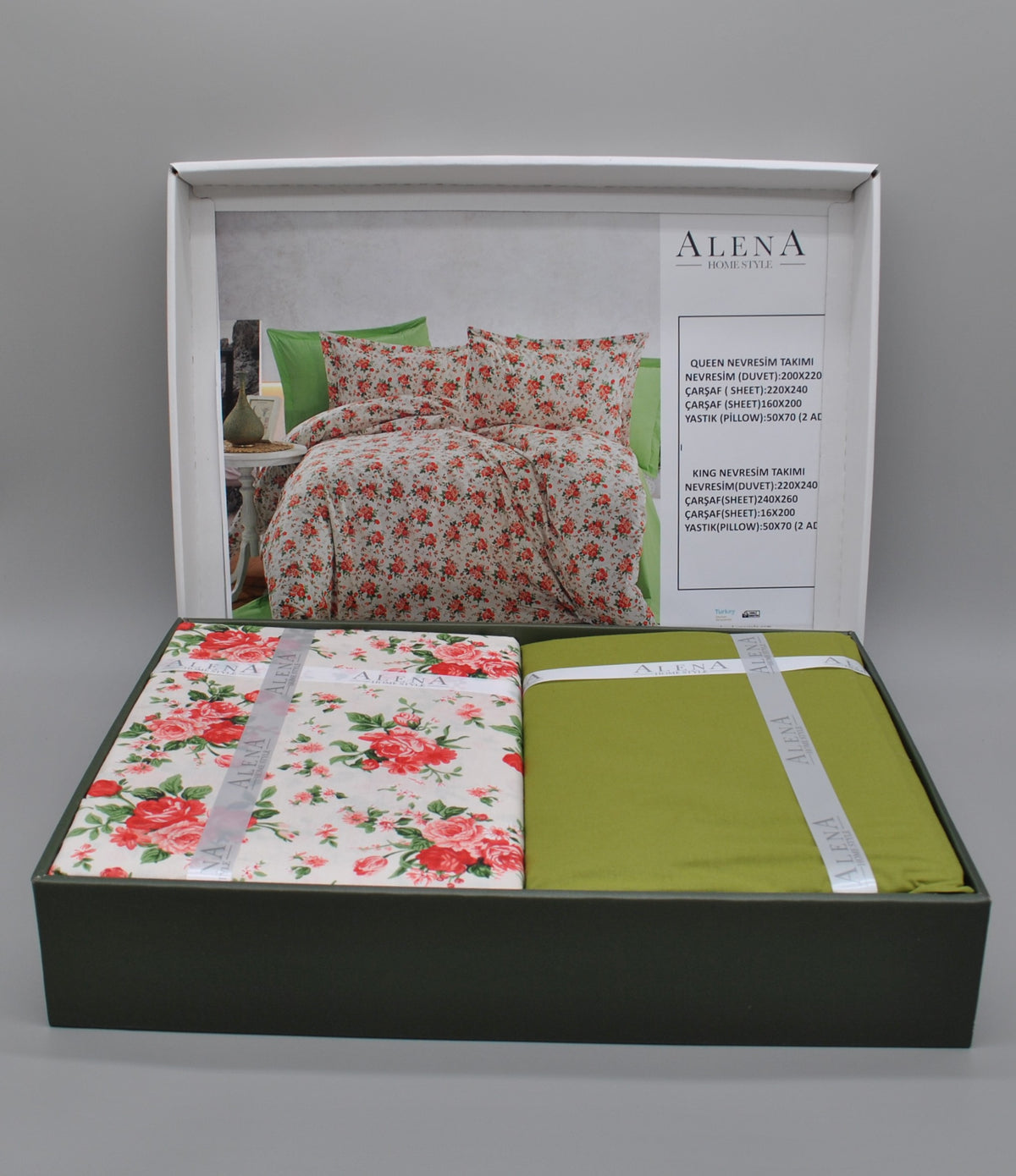 Parure housse de couette 100% coton 60 fils – Literie premium 200×220 cm + drap housse 160×200 +30 cm + 2 taies 50×70 cm – Coffret cadeau élégant avec ruban