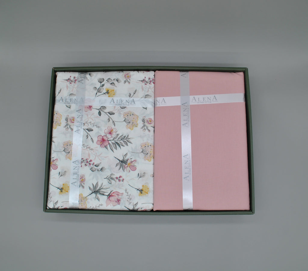Parure housse de couette King Size 100% coton 60 fils – Literie premium 220×240 cm + drap plat 240×260 cm + 2 taies 50×70 cm – coffret cadeau élégant avec ruban