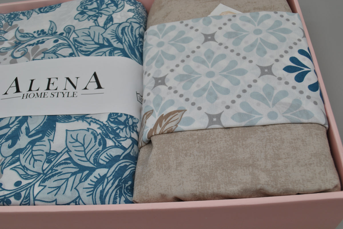 King Size duvet cover set – Comfortable and durable bedding 220×240 cm + fitted sheet 160×200 +30 cm + 2 pillowcases 50×70 cm – Elegant gift box