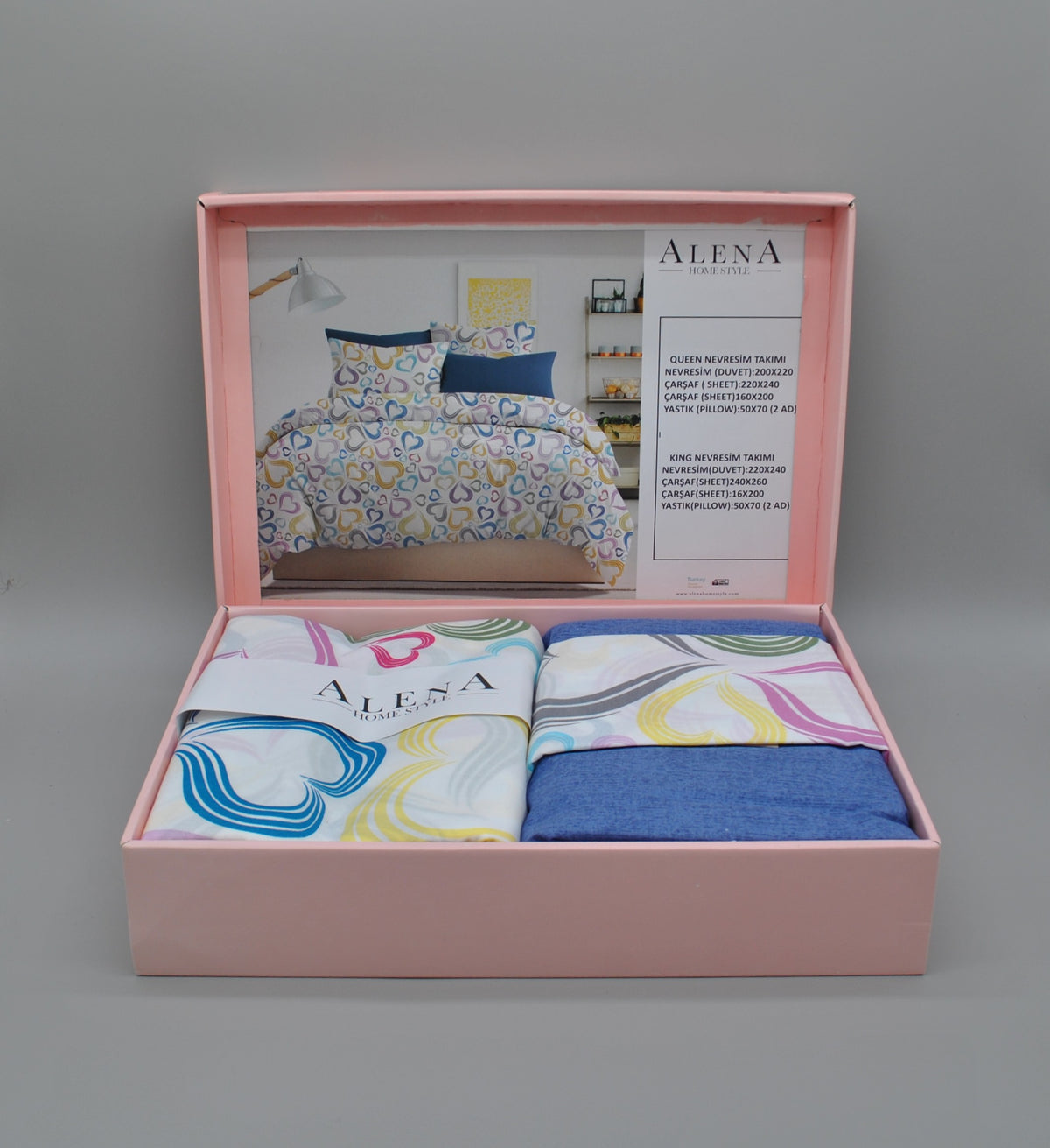 Parure de lit 200×220 cm en coffret cadeau – Élégance moderne et confort durable