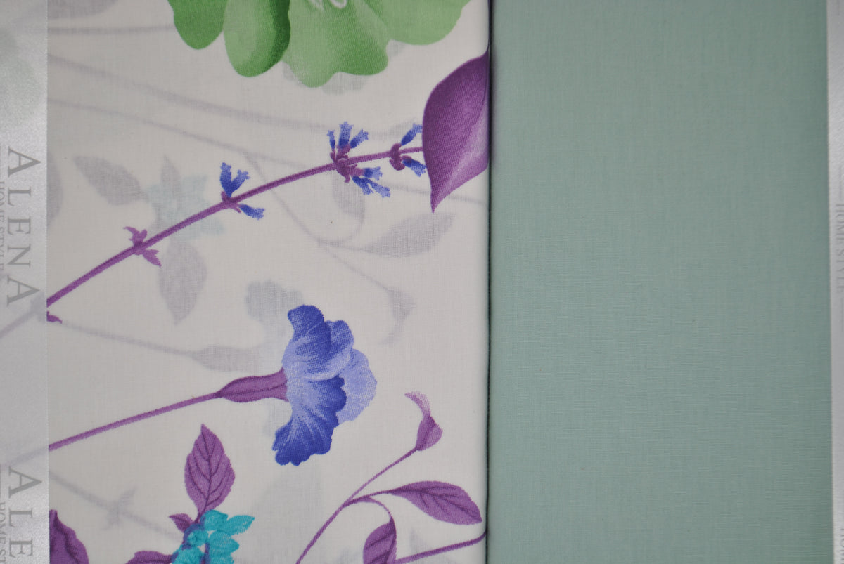 Parure housse de couette Double King Size 100% coton 60 fils – Literie élégante 240×260 cm + drap plat 240×260 cm + 2 taies 50×70 cm – coffret cadeau avec ruban