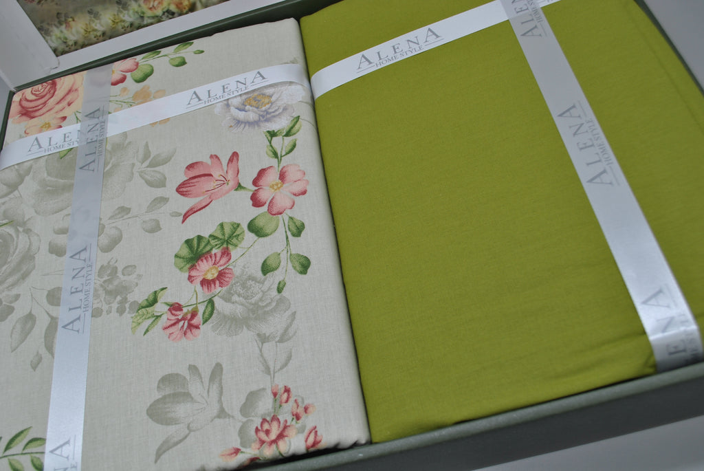 Parure housse de couette King Size 100% coton 60 fils – Literie premium 220×240 cm + drap housse élastique 160×200+30 cm + 2 taies 50×70 cm – coffret cadeau élégant avec ruban