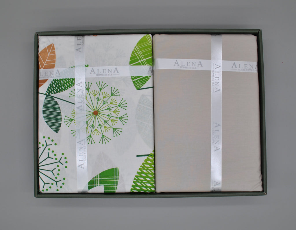 Parure de lit élégante 100% coton – Queen Size 200×220 cm – Coffret cadeau