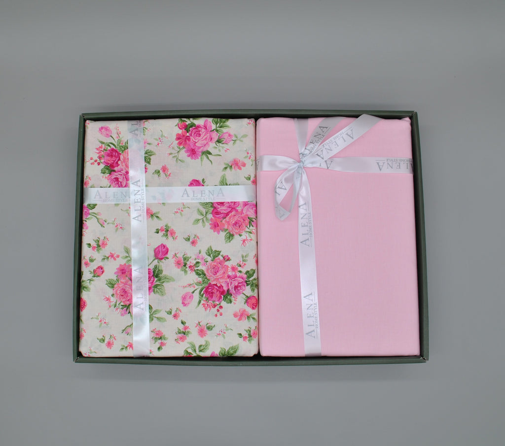 Parure housse de couette King Size 100% coton 60 fils – Literie confortable 220×240 cm + drap plat 240×260 cm + 2 taies 50×70 cm – coffret cadeau premium avec ruban