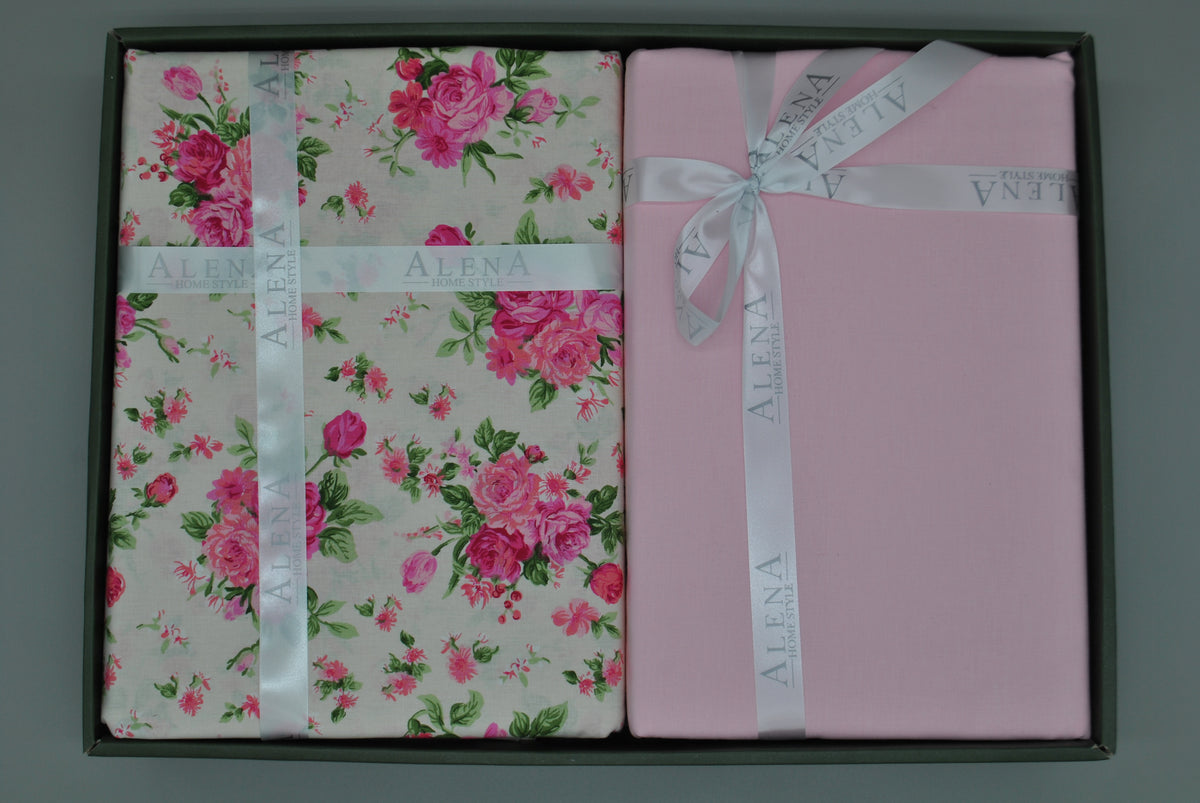 Parure housse de couette King Size 100% coton 60 fils – Literie confortable 220×240 cm + drap plat 240×260 cm + 2 taies 50×70 cm – coffret cadeau premium avec ruban