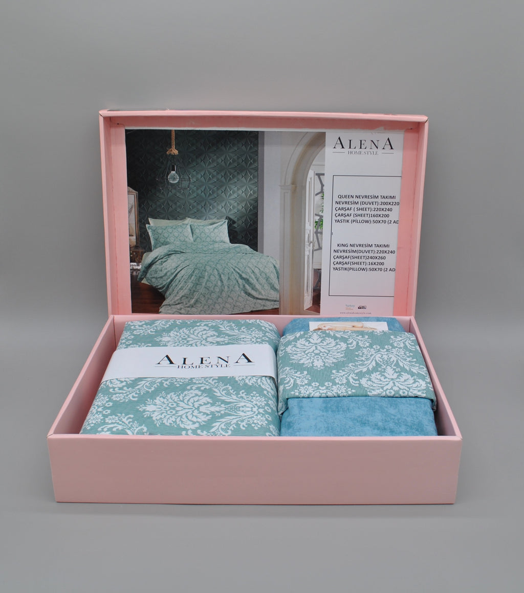 King Size Duvet Cover Set – Comfortable and Durable Bedding 220×240 cm + Fitted Sheet 160×200 +30 cm + 2 Pillowcases 50×70 cm – Elegant Gift Box
