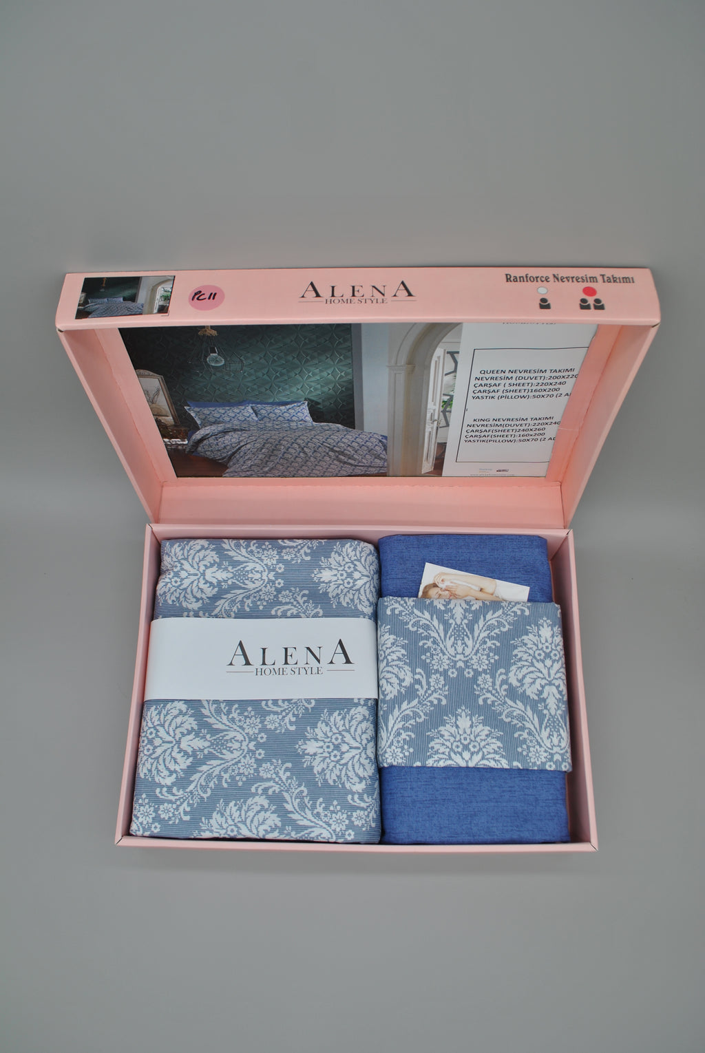King Size Duvet Cover Set – Comfortable and Durable Bedding 220×240 cm + Flat Sheet 240×260 cm + 2 Pillowcases 50×70 cm – Elegant Gift Box