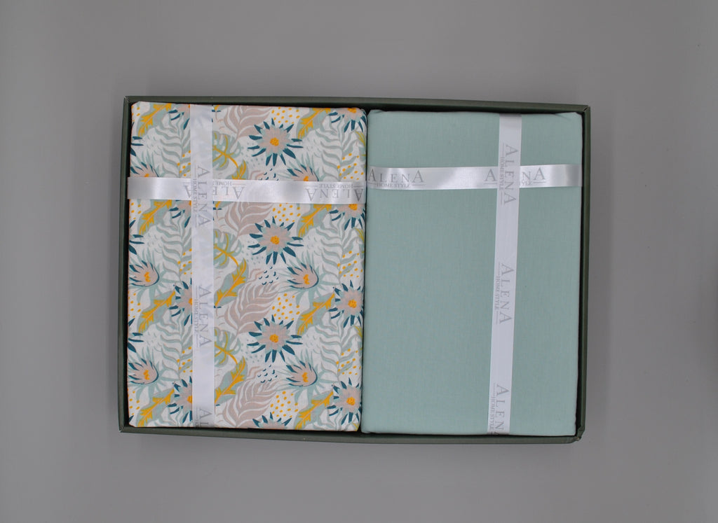 Parure housse de couette King Size 100% coton 60 fils – Ensemble literie confortable 220×240 cm + drap plat 240×260 cm + 2 taies 50×70 cm – coffret cadeau premium avec ruban