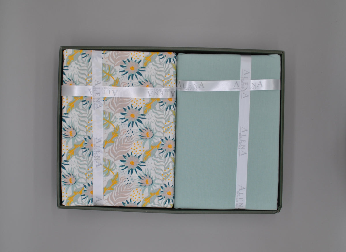 Parure housse de couette King Size 100% coton 60 fils – Ensemble literie confortable 220×240 cm + drap plat 240×260 cm + 2 taies 50×70 cm – coffret cadeau premium avec ruban