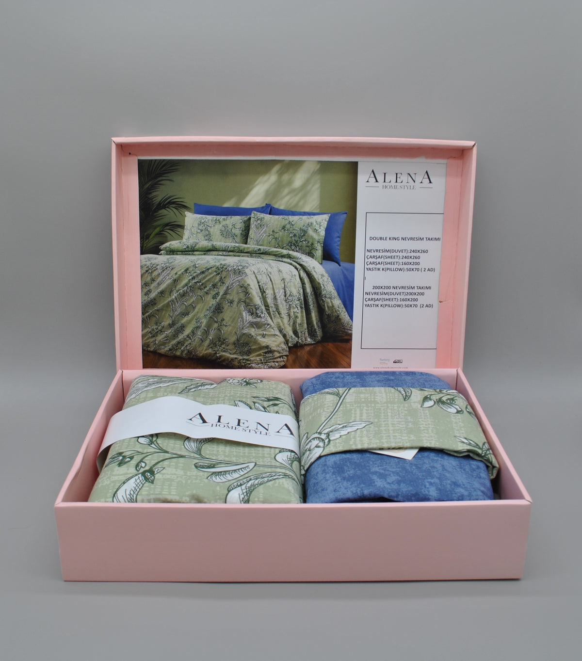 Polycotton Duvet Cover Set – Comfortable and Durable Bedding 200×200 cm + Fitted Sheet 160×200 +30 cm + 2 Pillowcases 50×70 cm – Elegant Gift Box