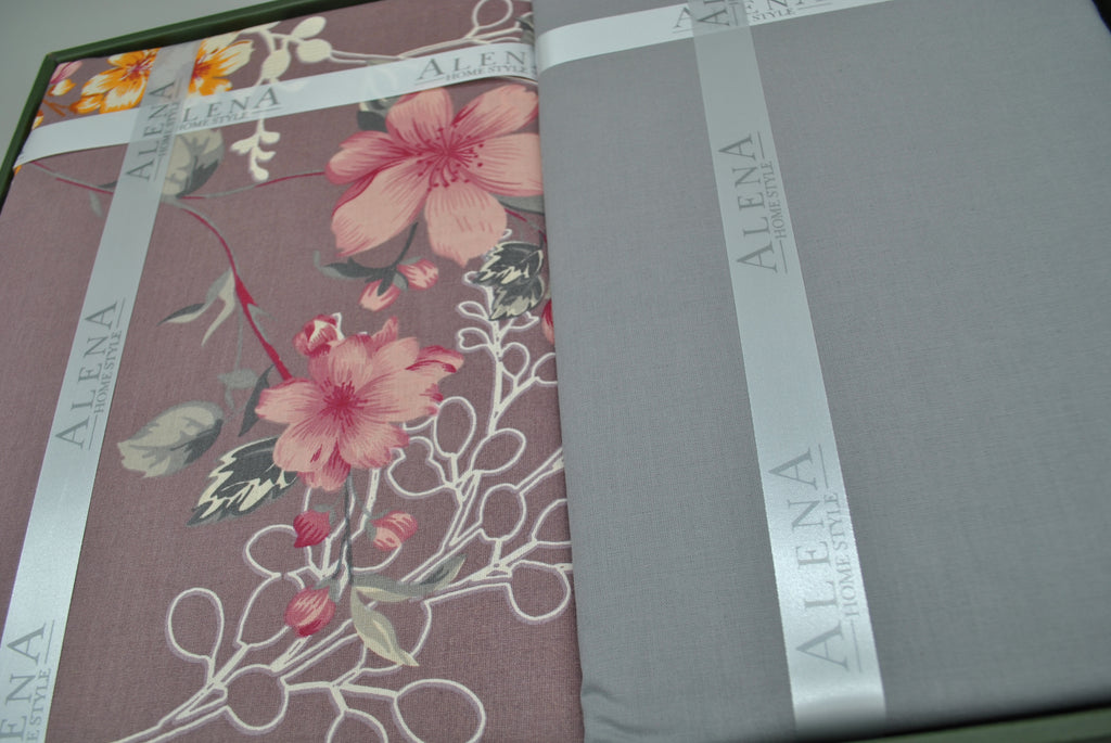 Parure housse de couette King Size 100% coton 60 fils – Literie confortable 220×240 cm + drap plat 240×260 cm + 2 taies 50×70 cm – coffret cadeau élégant avec ruban