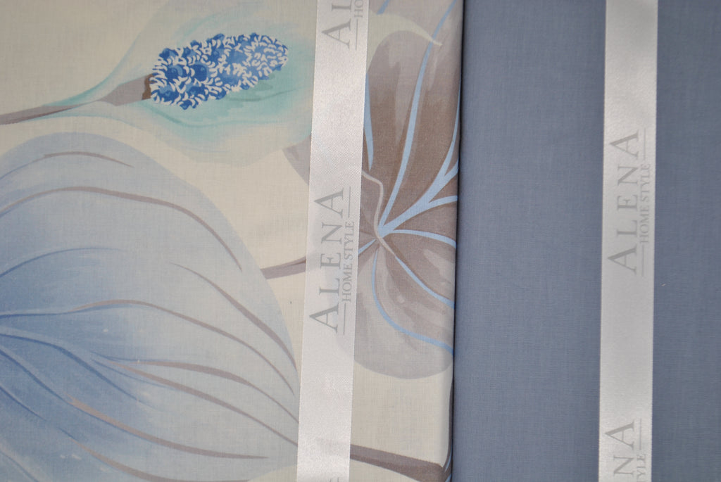 Parure housse de couette King Size 100% coton 60 fils – Literie élégante 220×240 cm + drap plat 240×260 cm + 2 taies 50×70 cm – coffret cadeau avec ruban