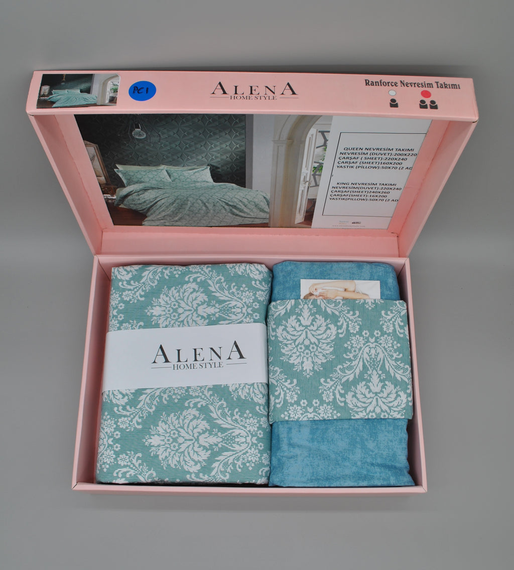 King Size Duvet Cover Set – Comfortable and Durable Bedding 220×240 cm + Fitted Sheet 160×200 +30 cm + 2 Pillowcases 50×70 cm – Elegant Gift Box
