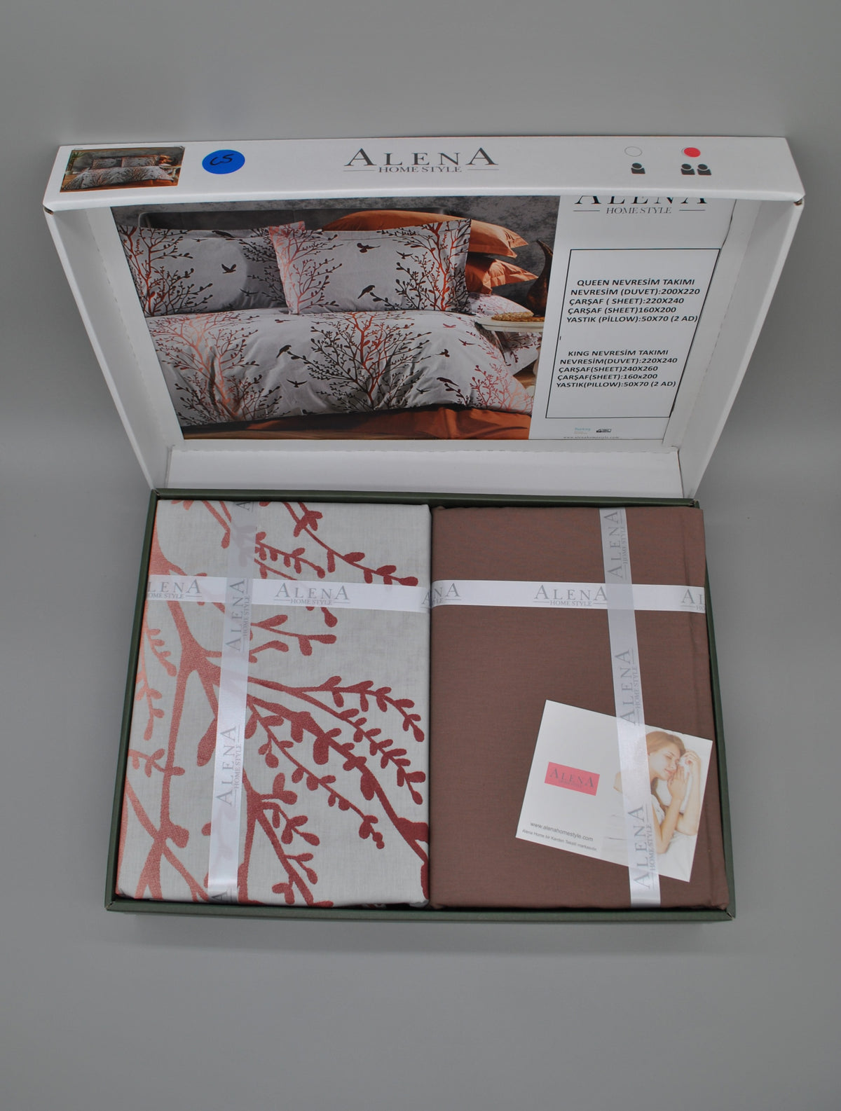 Parure housse de couette King Size 100% coton 60 fils – Ensemble literie 220×240 cm + drap housse élastique 160×200+30 cm + 2 taies 50×70 cm – coffret cadeau premium avec ruban