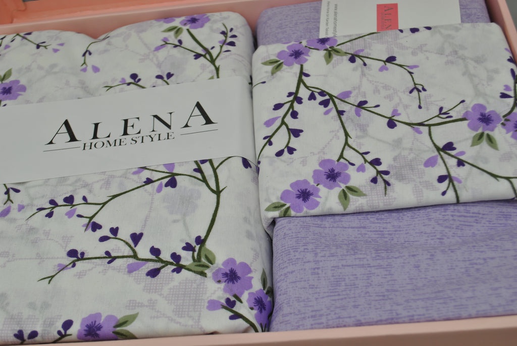 Set copripiumino in policotone – Biancheria da letto confortevole e resistente 200×200 cm + coprimaterasso 160×200 +30 cm + 2 federe 50×70 cm – Elegante confezione regalo