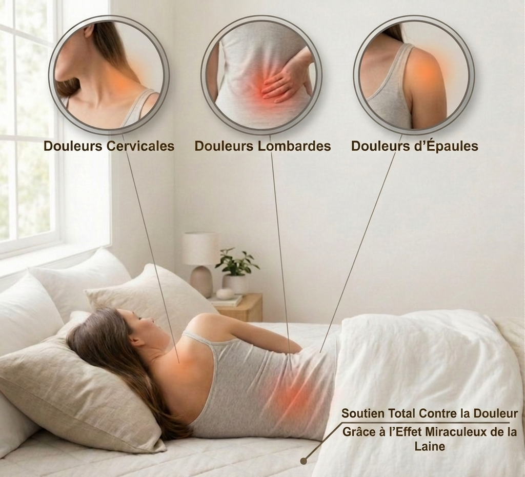 Surmatelas en Laine Mérinos 90x200 – Confort Naturel Premium | Maison Royale Collection (Copie)