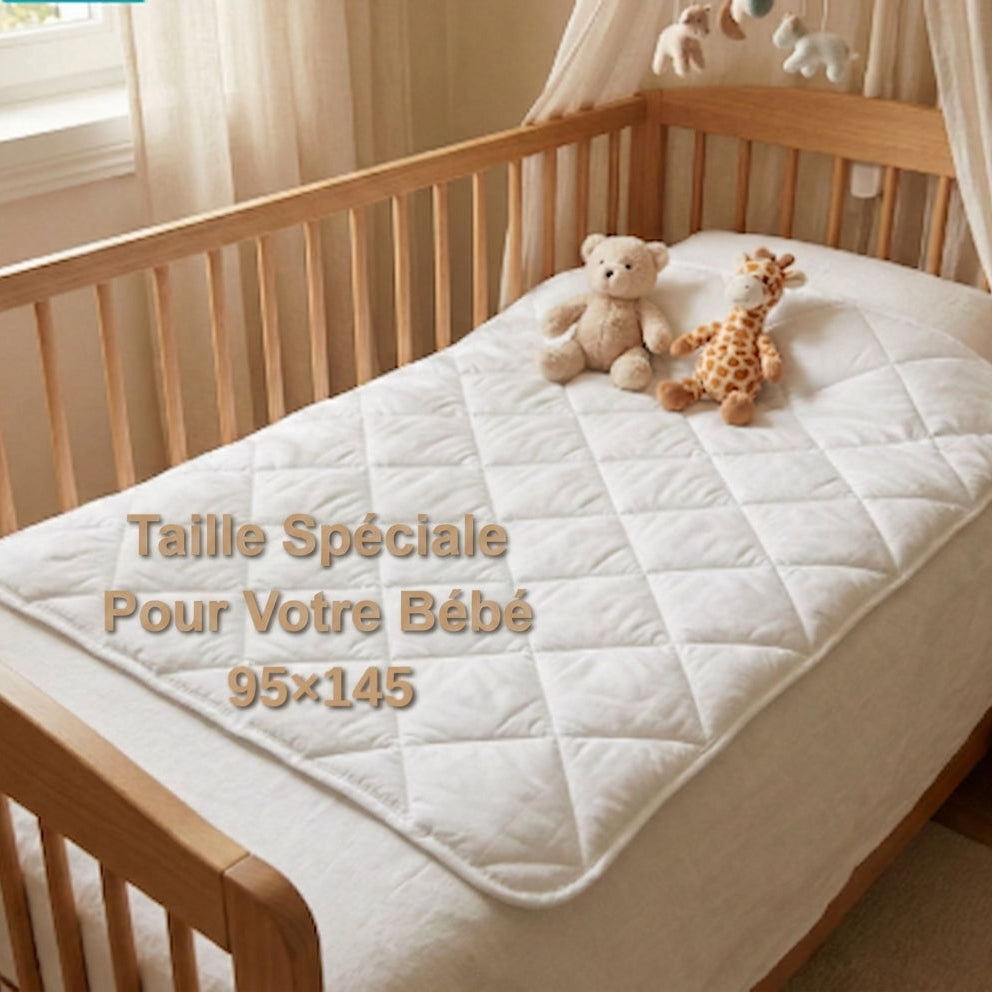 Couette Bébé Premium en Pure Laine d’Agneau 95x145 cm – 100 % Naturelle – Confort Toutes Saisons | Maison Royale Collection