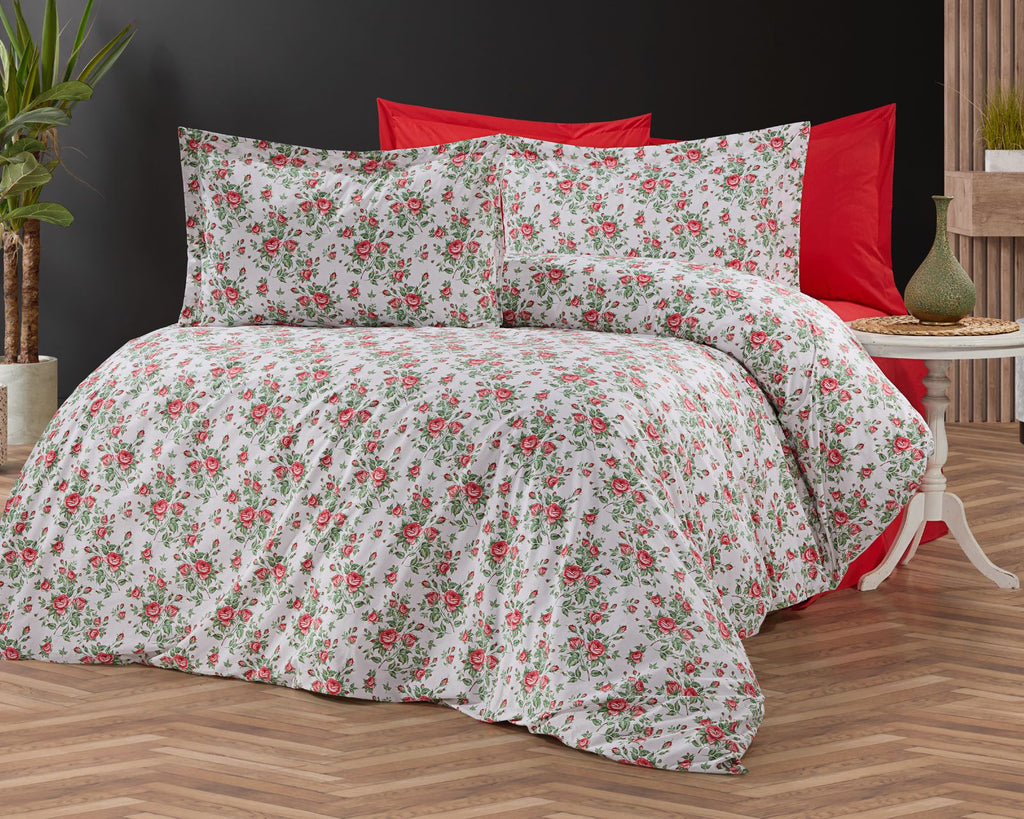 Parure housse de couette King Size 100% coton 60 fils – Ensemble literie 220×240 cm + drap plat 240×260 cm + 2 taies 50×70 cm – coffret cadeau élégant