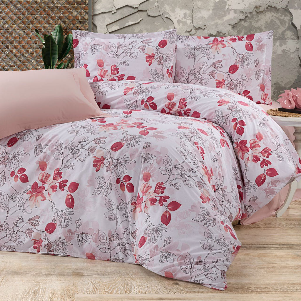 King Size Nevresim Takımı %100 Pamuk 60 Tel – Rahat Yatak Takımı 220×240 cm + Lastikli Çarşaf 160×200+30 cm + 2 Adet Yastık Kılıfı 50×70 cm – Kurdeleli Hediye Kutusu