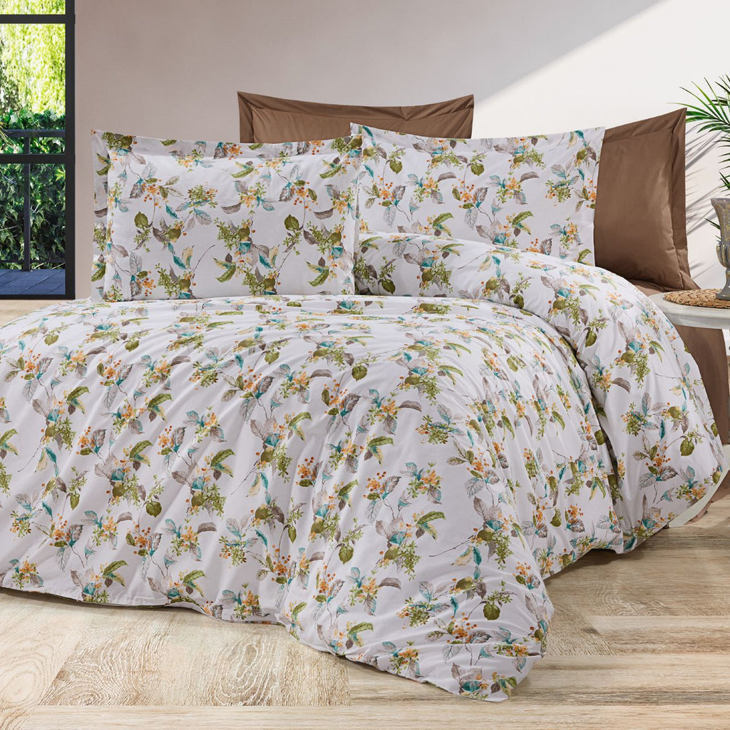 King Size %100 Pamuk 60 Tel Nevresim Takımı – 220×240 cm Nevresim + 160×200+30 cm Lastikli Çarşaf + 2 Adet 50×70 cm Yastık Kılıfı – Şık Hediye Kutusu