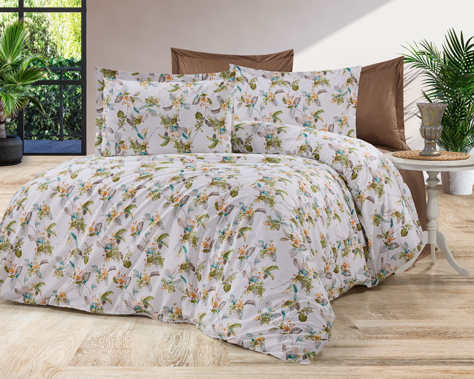 Parure housse de couette King Size 100% coton 60 fils – Ensemble literie 220×240 cm + drap housse élastique 160×200+30 cm + 2 taies 50×70 cm – coffret cadeau élégant