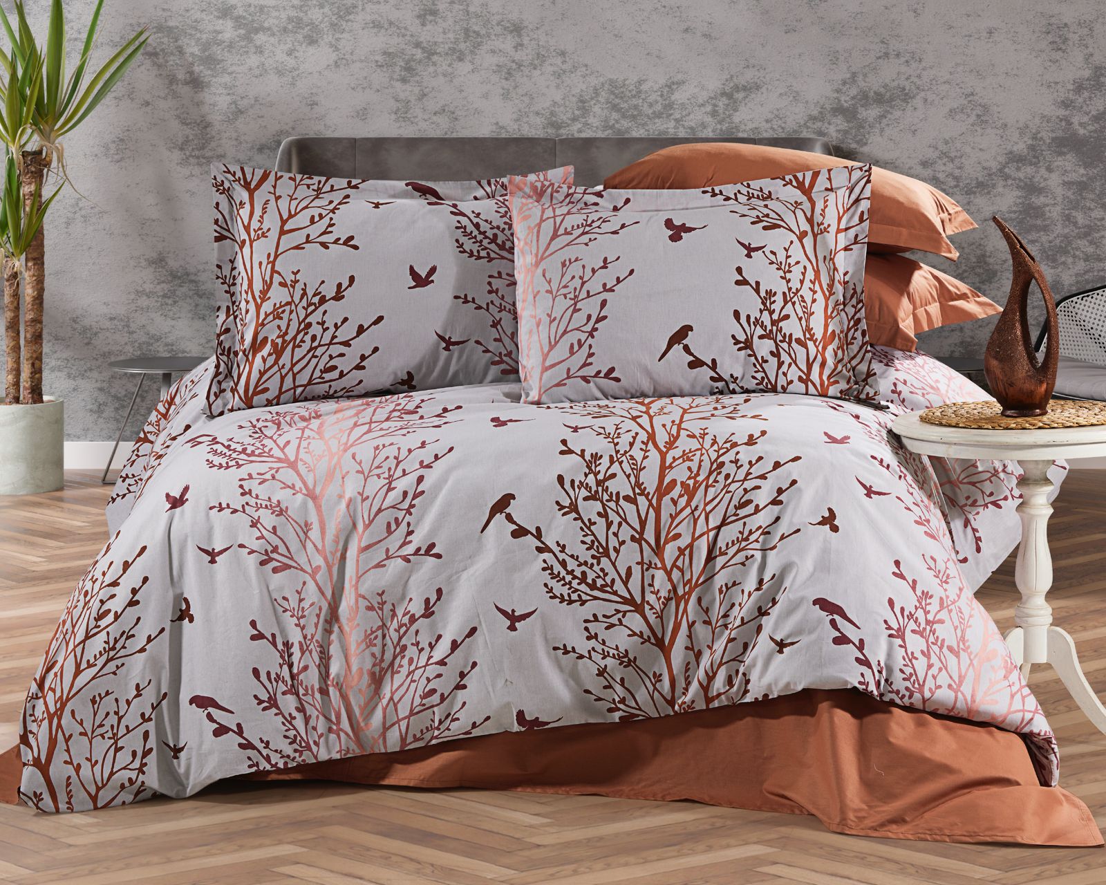 Parure housse de couette King Size 100% coton 60 fils – Ensemble literie 220×240 cm + drap housse élastique 160×200+30 cm + 2 taies 50×70 cm – coffret cadeau premium avec ruban